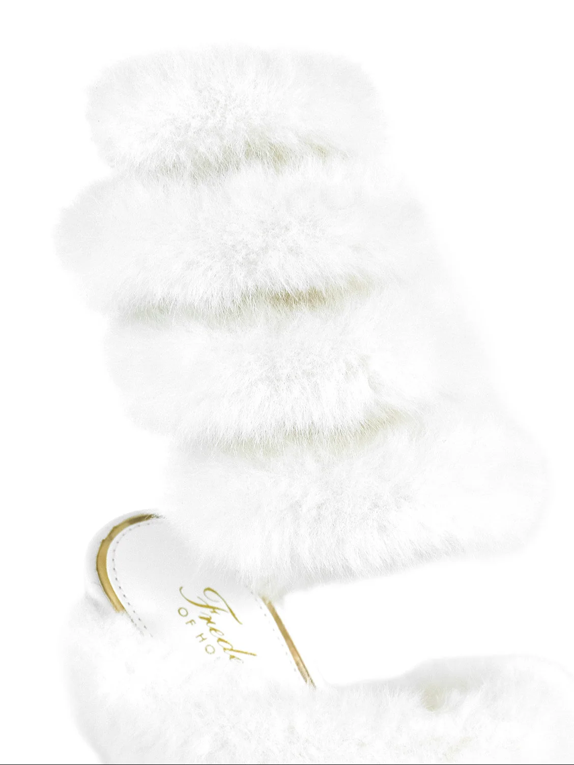 Allure Fluffy Stiletto Sandal in White