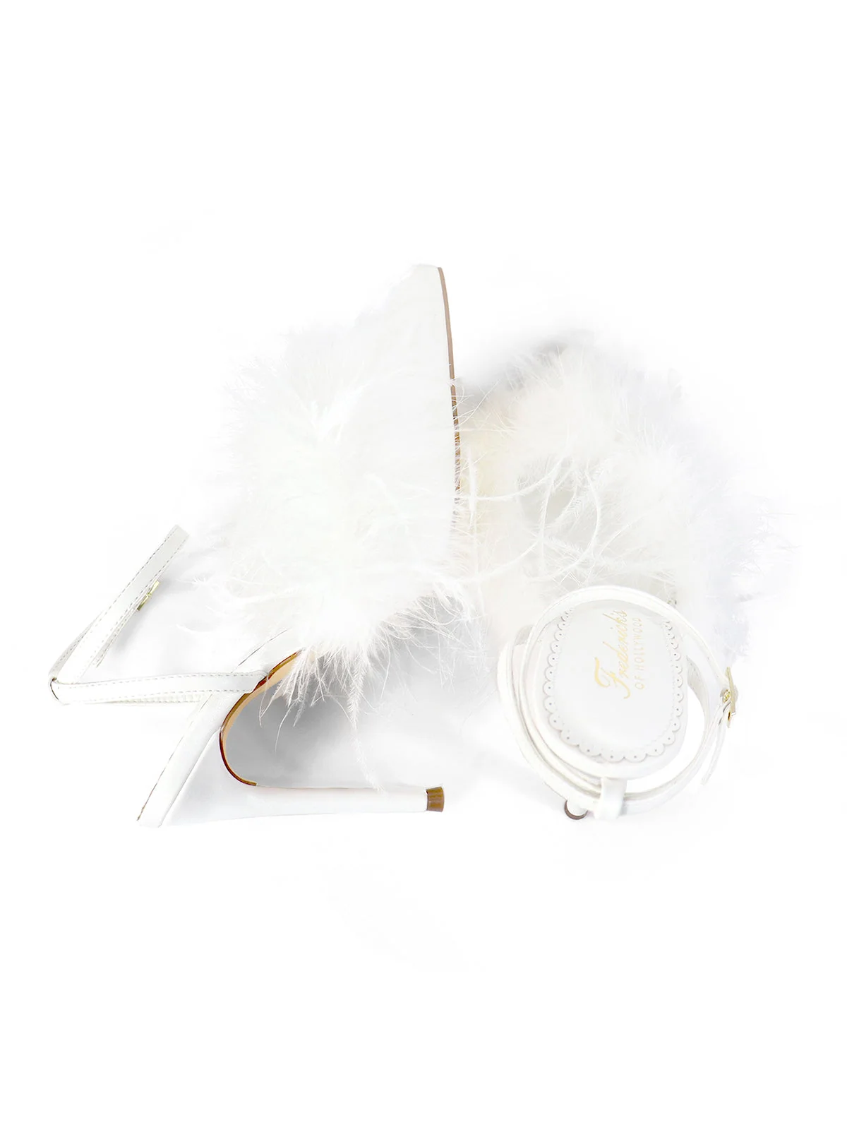 Valerie Feather Pump with Ostrich Feathers and Rhinestones