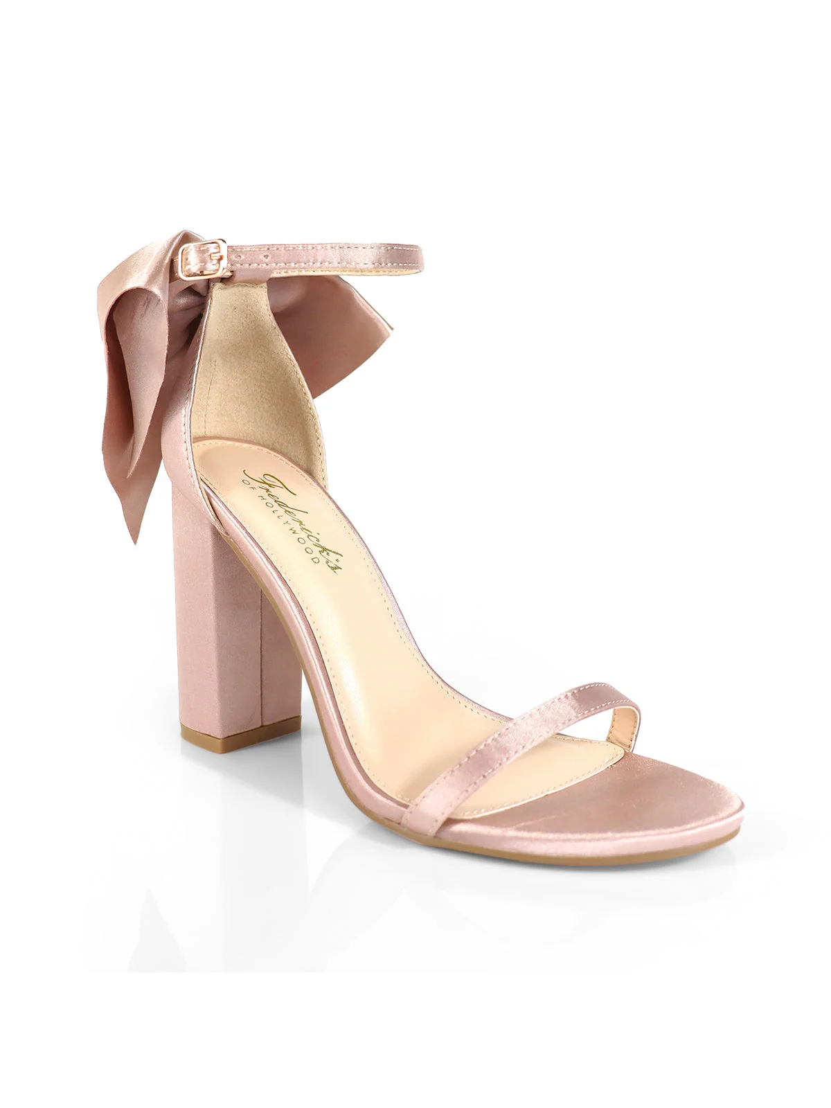 Athena Bow Pump in Champagne Open-Toe Heel