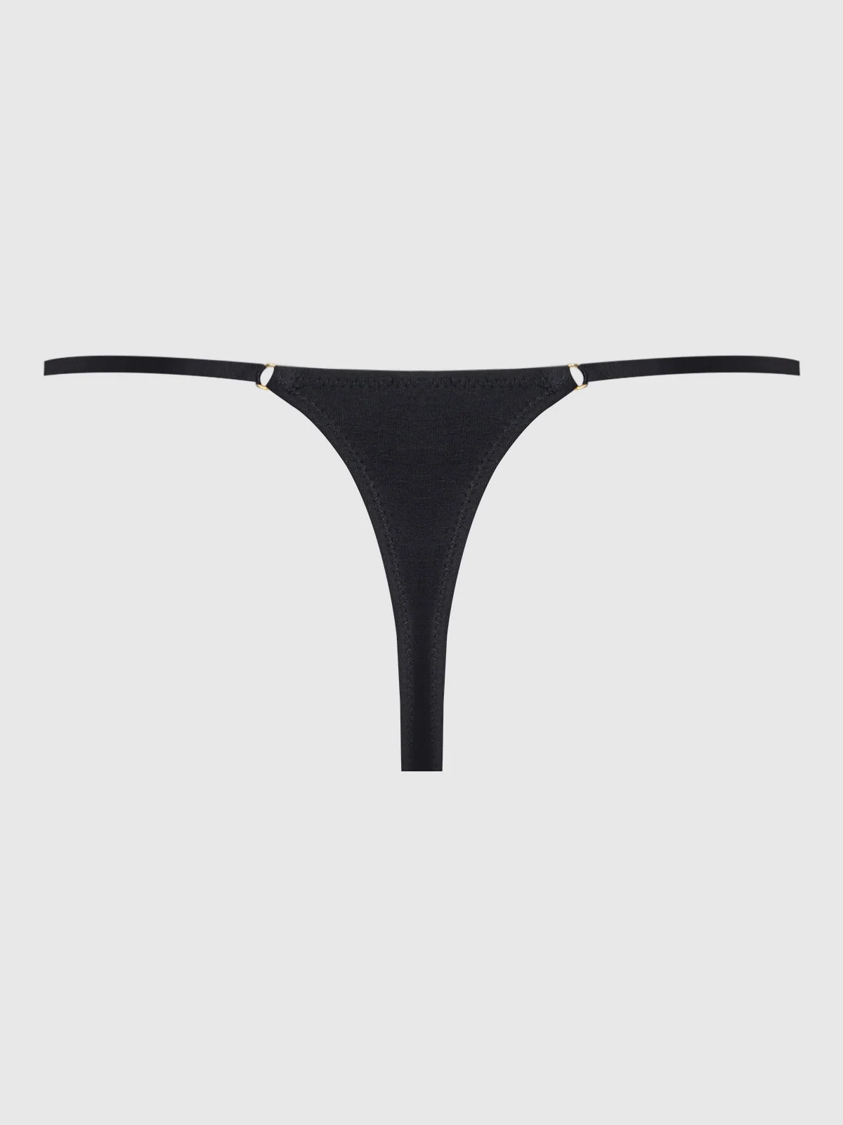 Bailey Stretch Cotton Thong in Black