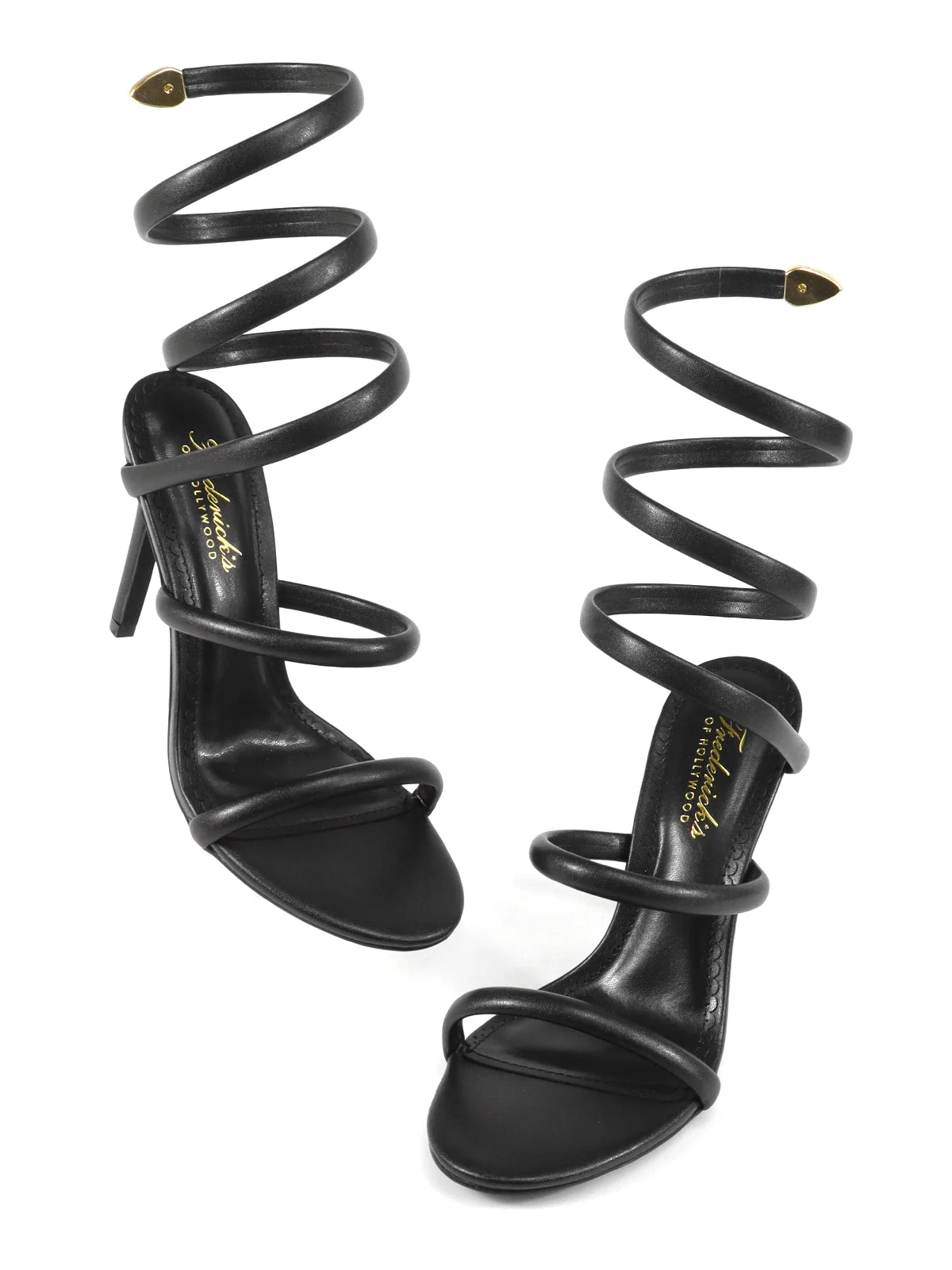 Kim Stiletto Heel in Black with Spiral Detail