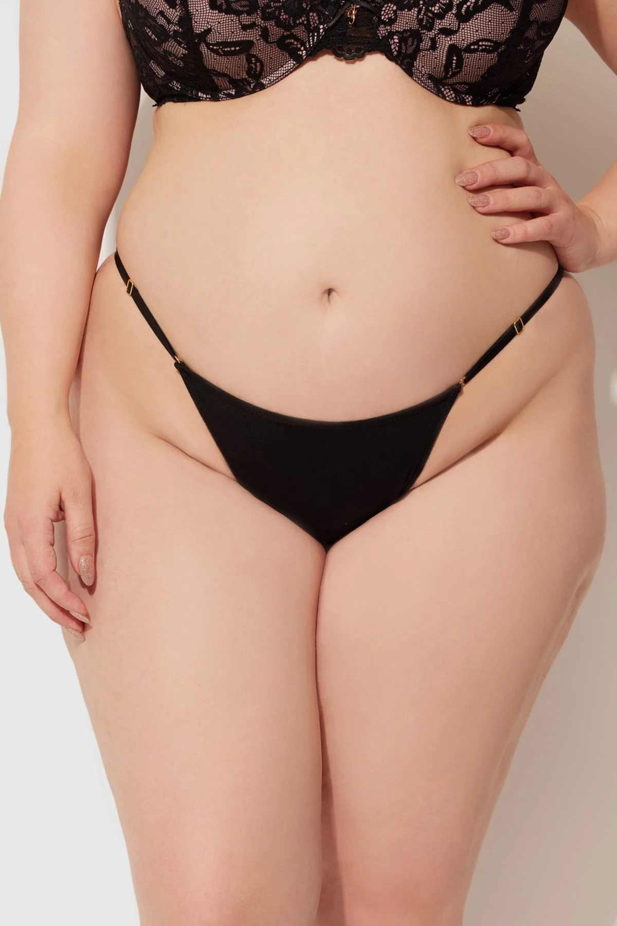 Bailey Stretch Cotton Bikini with Side Sliders for a Custom Fit