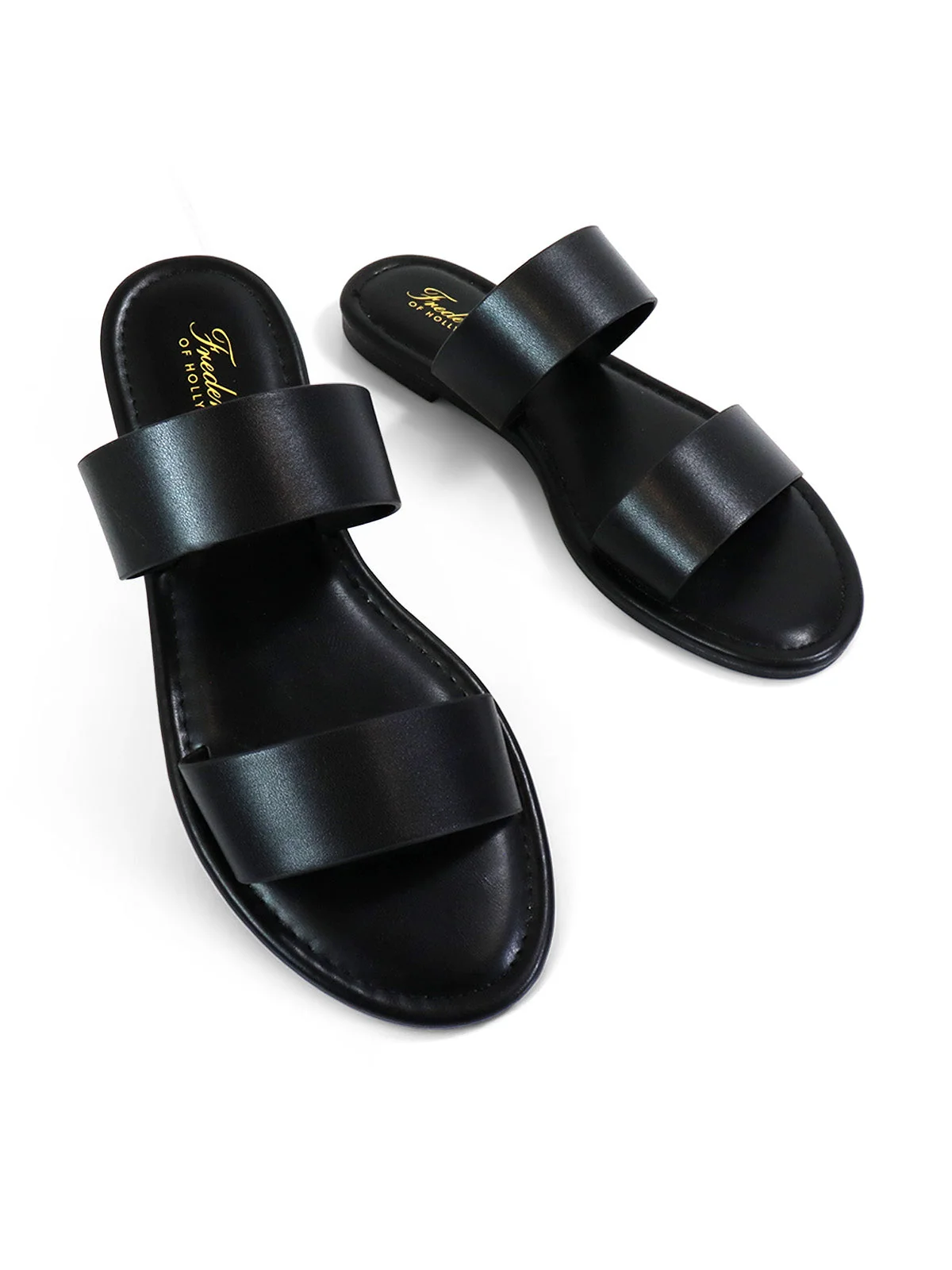 Janelle Double Band Flat Sandal by Frederick's of Hollywood