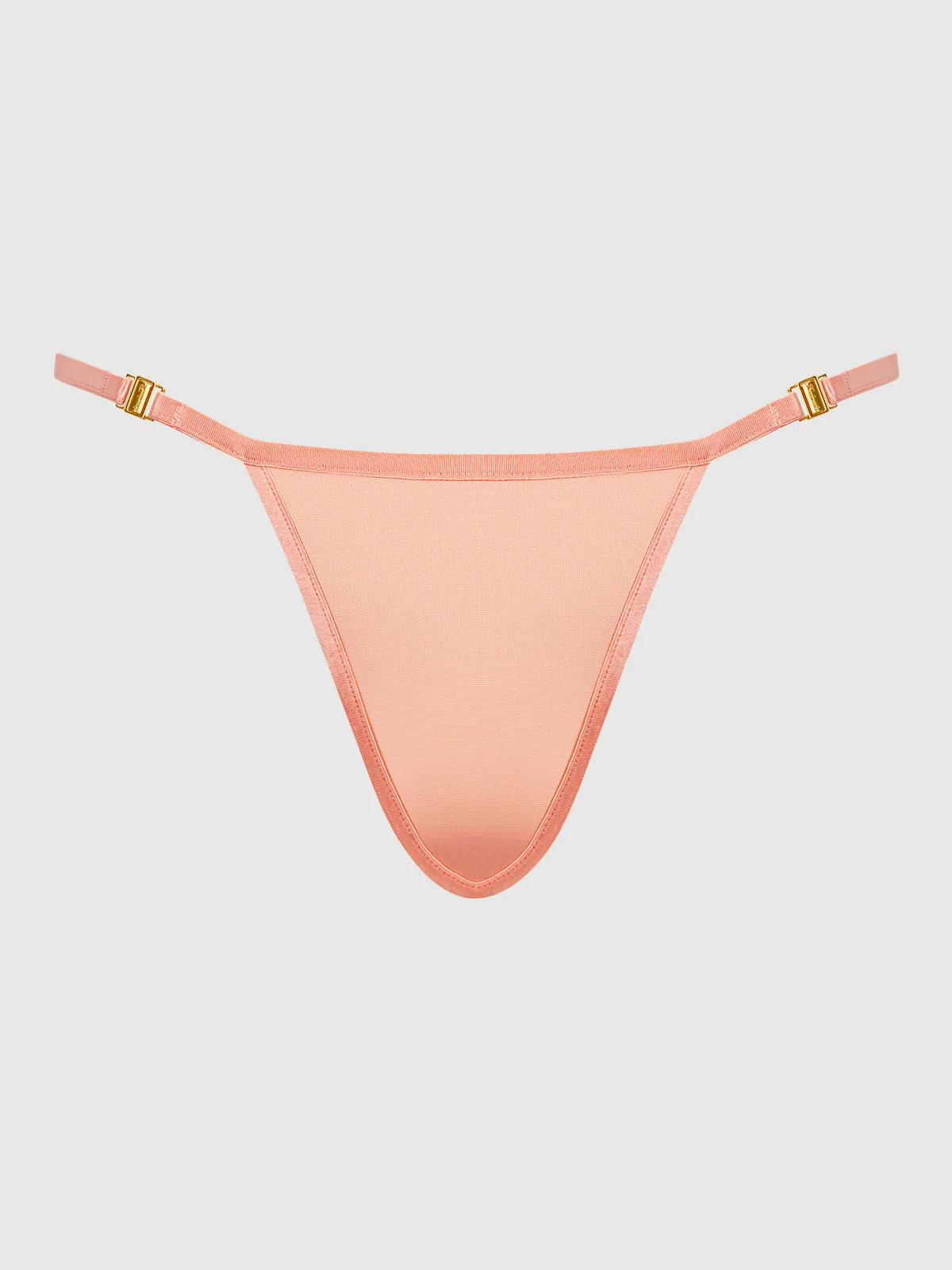 Pia Mesh G-String With Embossed Waistband and Hardware