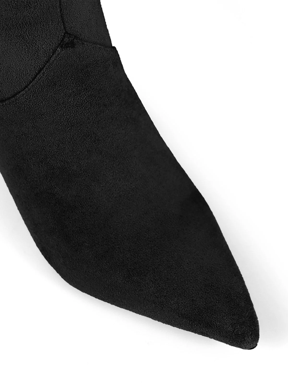 Shirley Cowboy Boots in Black Suede with Kitten Heel
