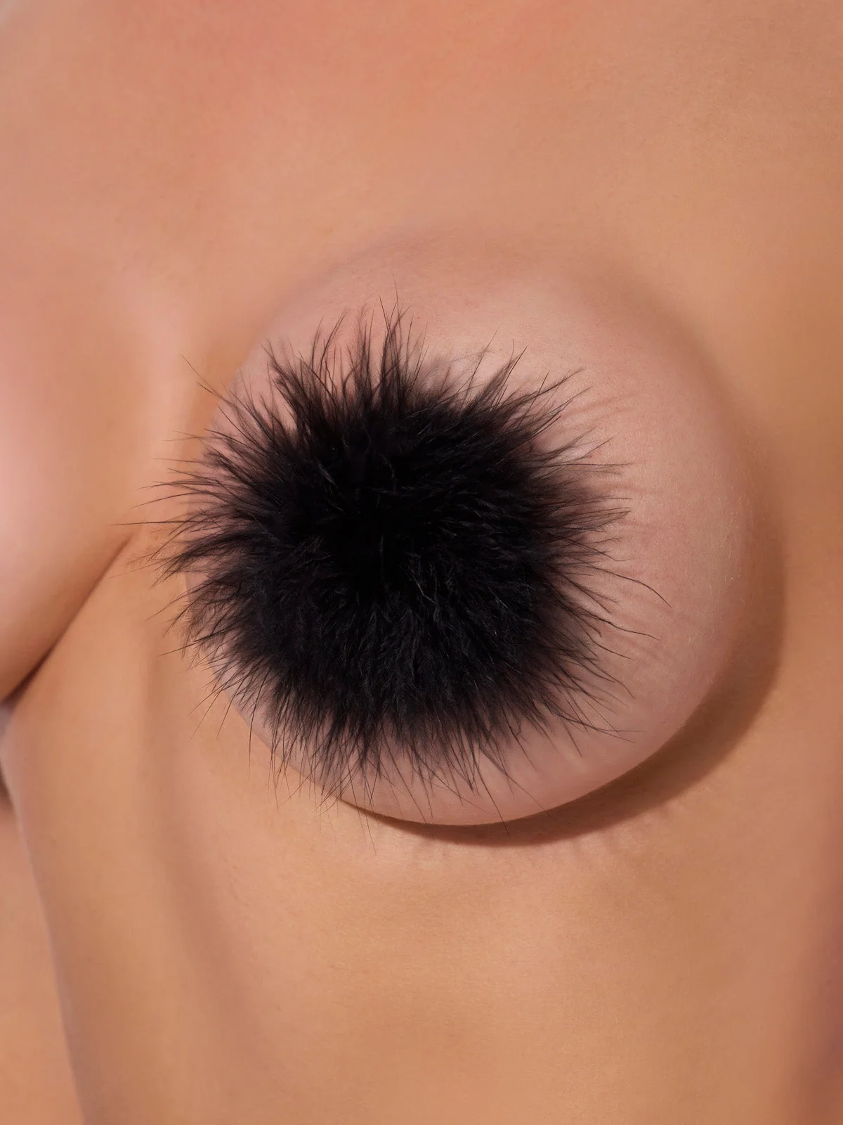 Round Feather Pasties with Marabou Trim