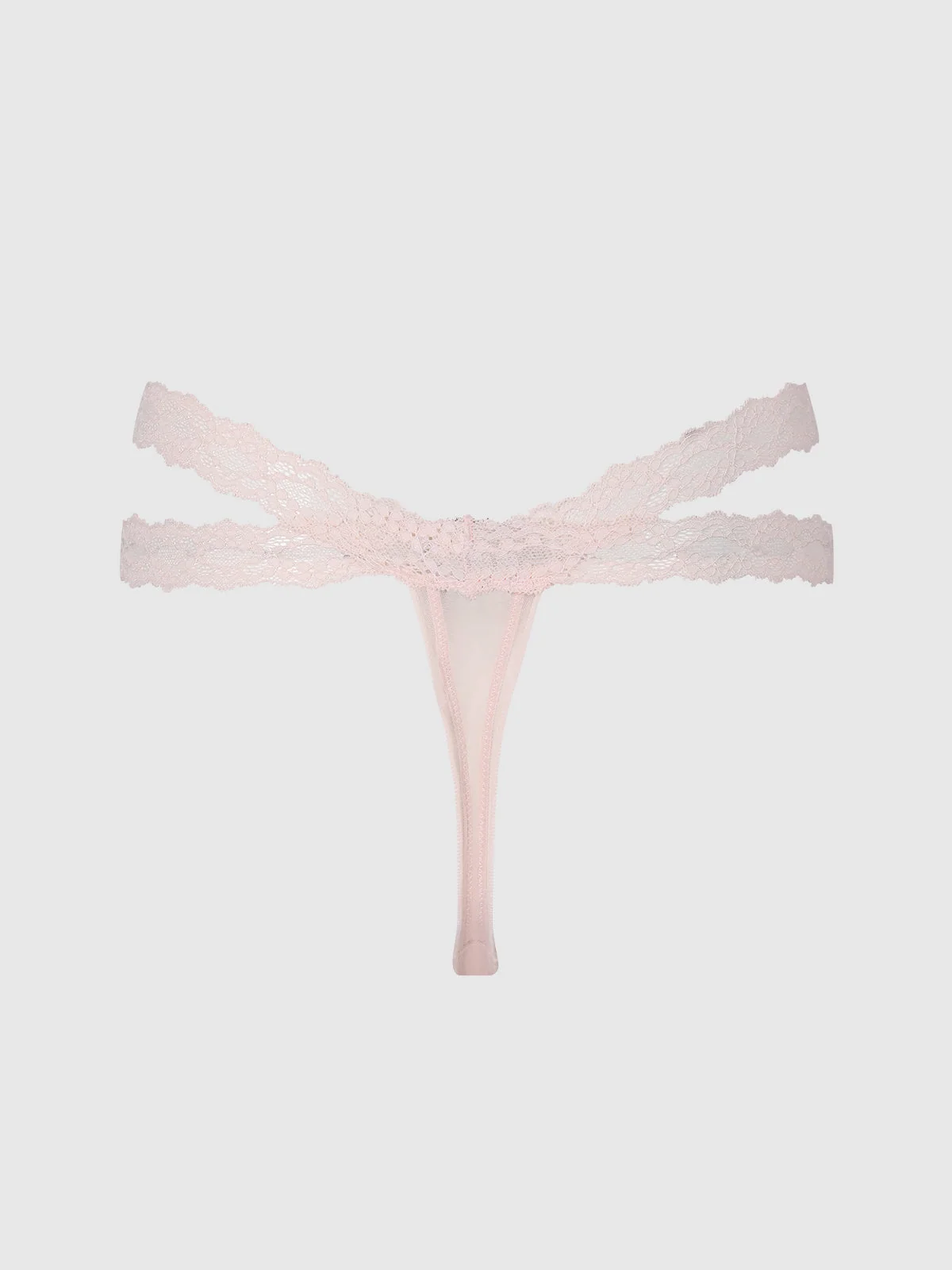 Stella Mesh & Lace Double Band Thong