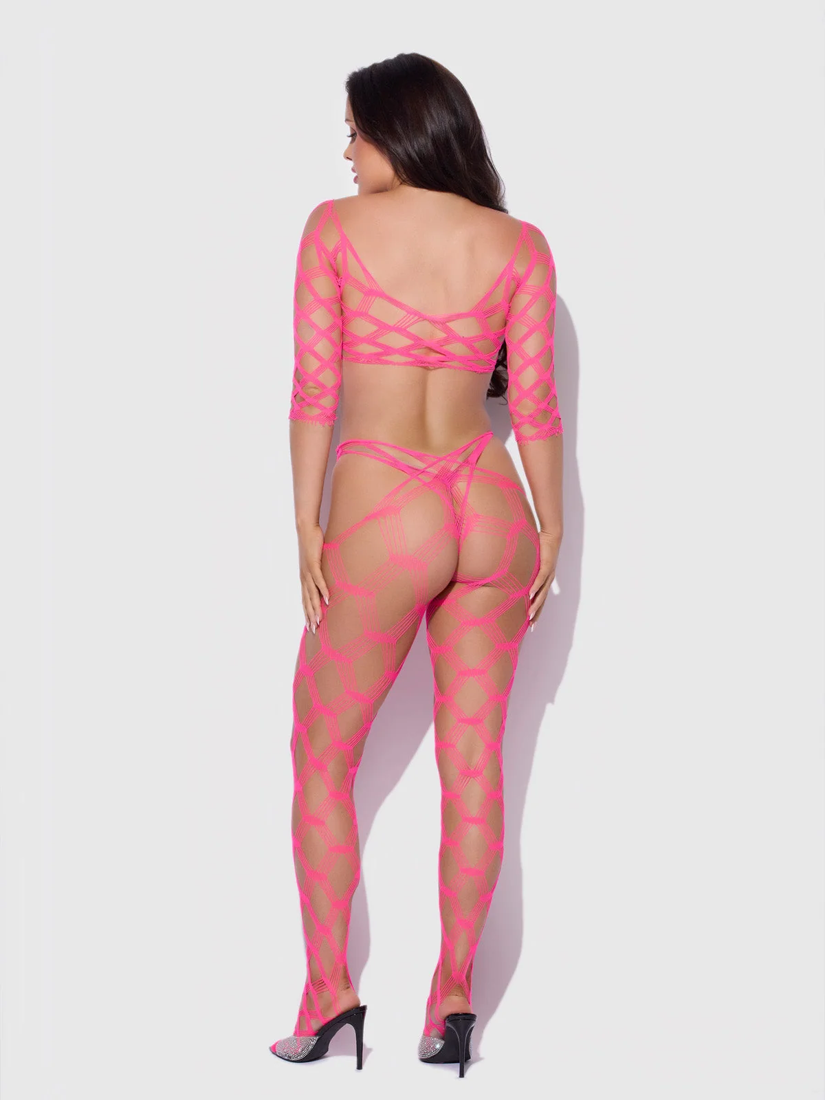 Open Net Bodystocking  Set