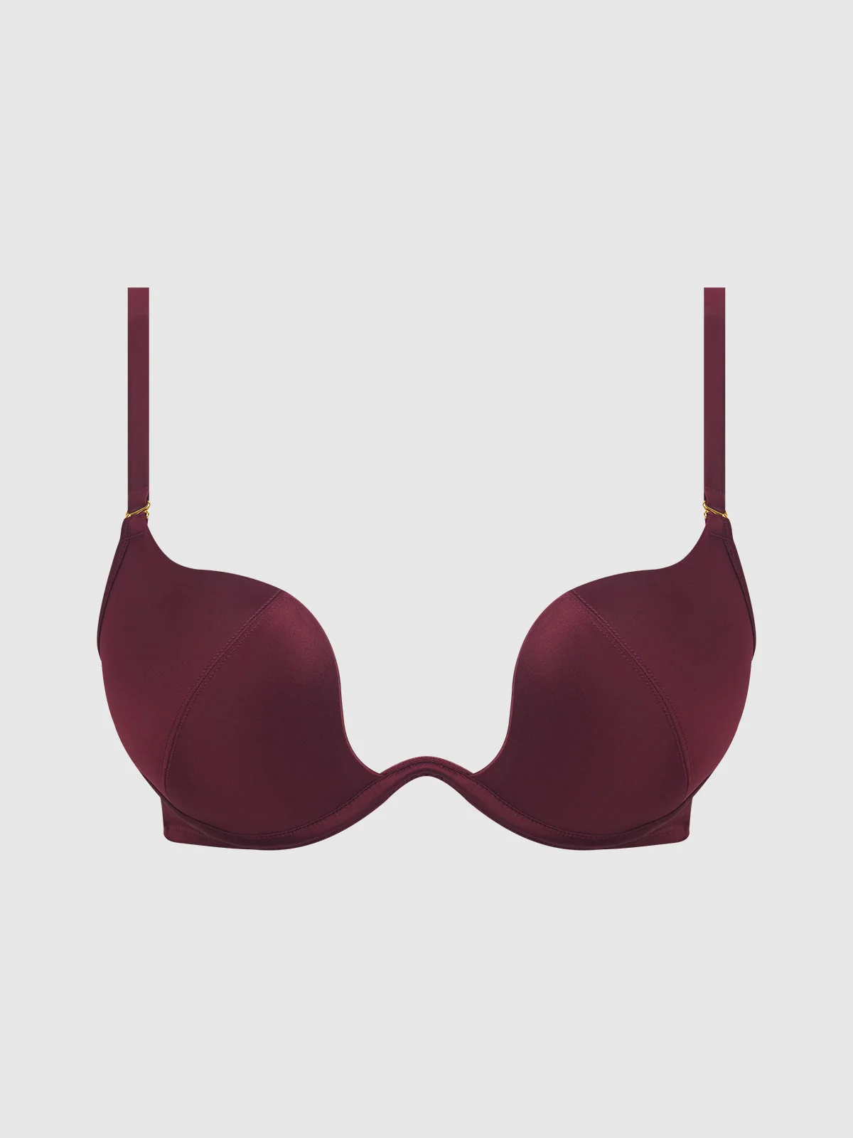 Rising Star Plunge Push Up Bra in Petra Satin