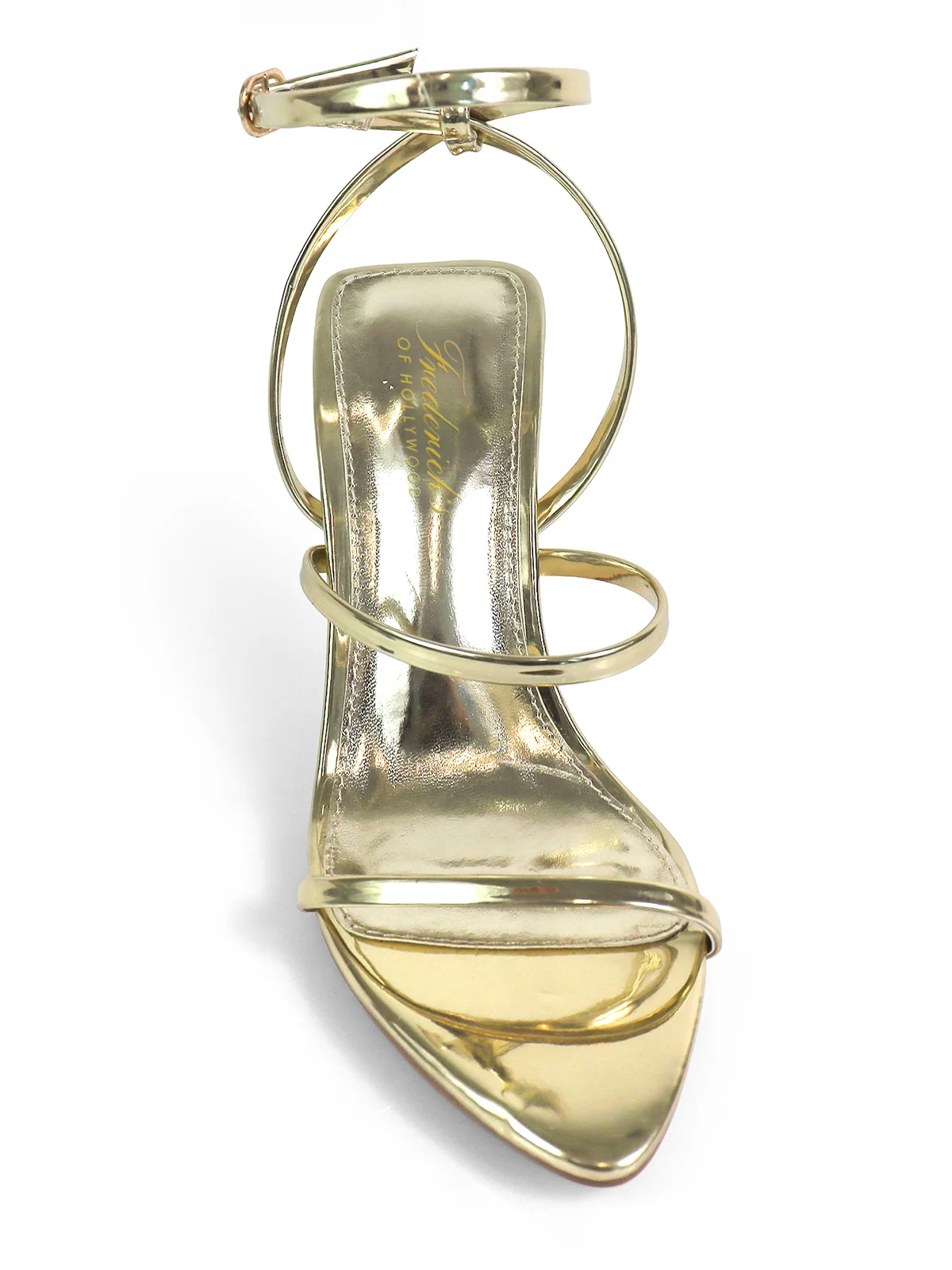 Cynthia Pointy Toe Pencil Heel in Gold