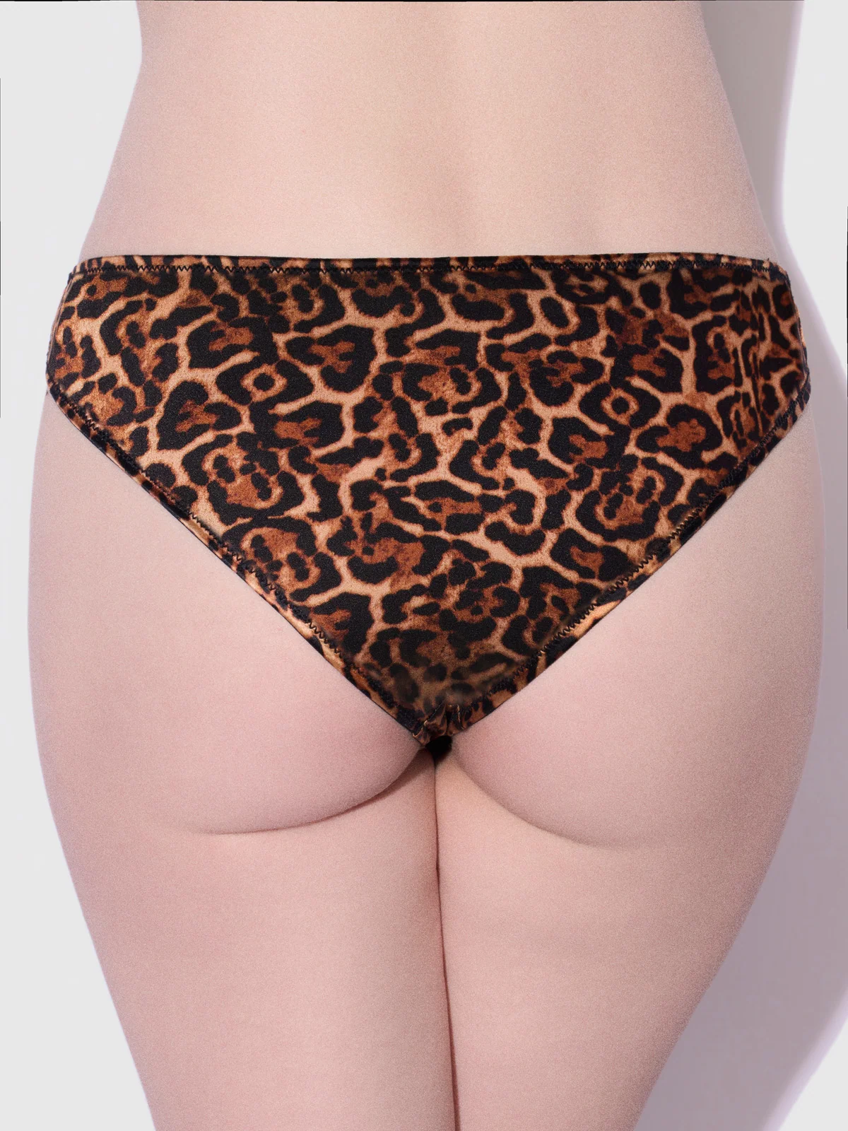 Lexi Liquid Satin Hipster Panty in Leopard Print