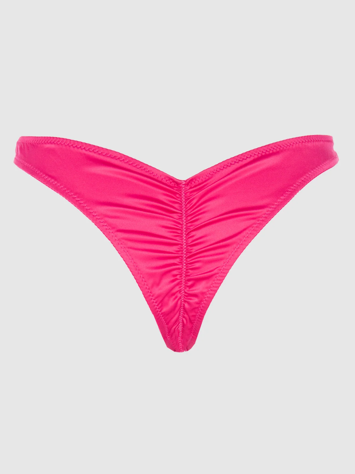 Petra Crotchless Satin Tanga in Pink Dragon