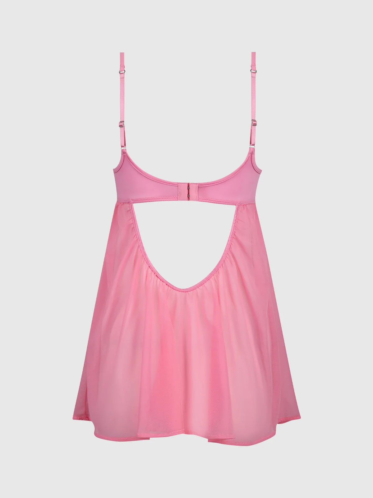 Neev Oil Slick Openable Cup Underwire Babydoll in Bubblegum Pink