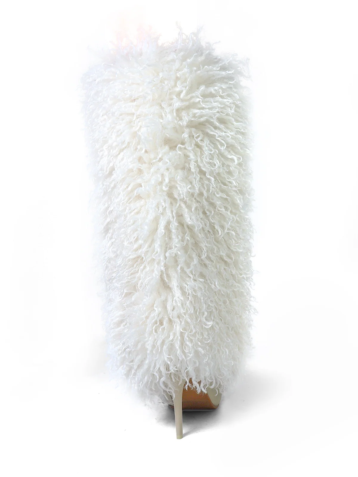 Kiki Pointed Toe Fluffy Boot 奶油色 来自 Lingerie Shop | Frederick's of Hollywood