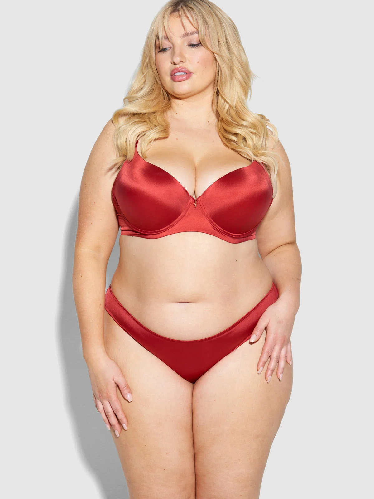 Lexi Liquid Satin Hipster Panty in Samba