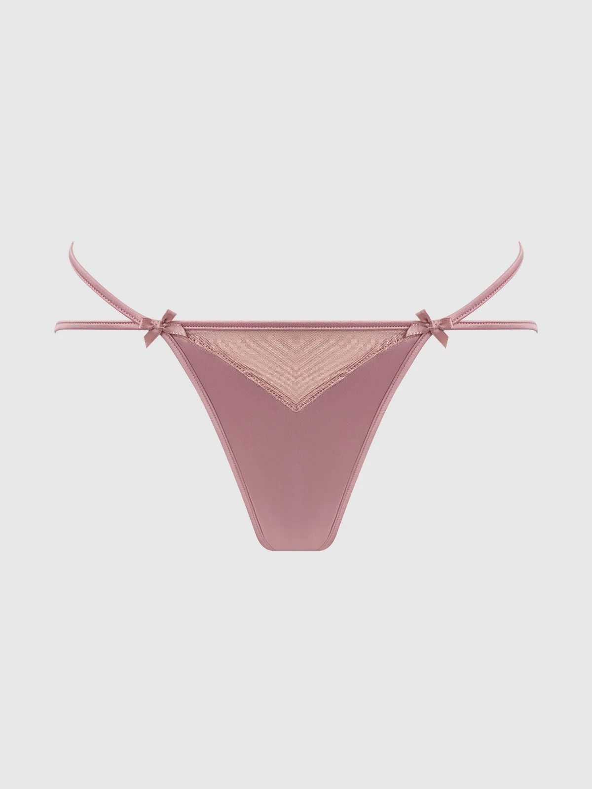 Petra Satin Caged Backless Hipster in Mauve