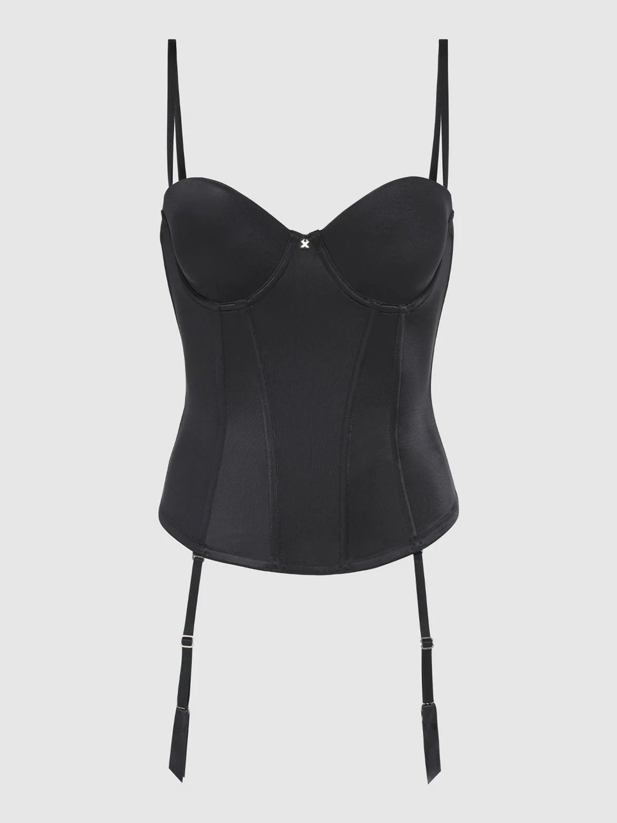 Hollywood Exxtreme Corset with Underwire Cups and Garter Straps