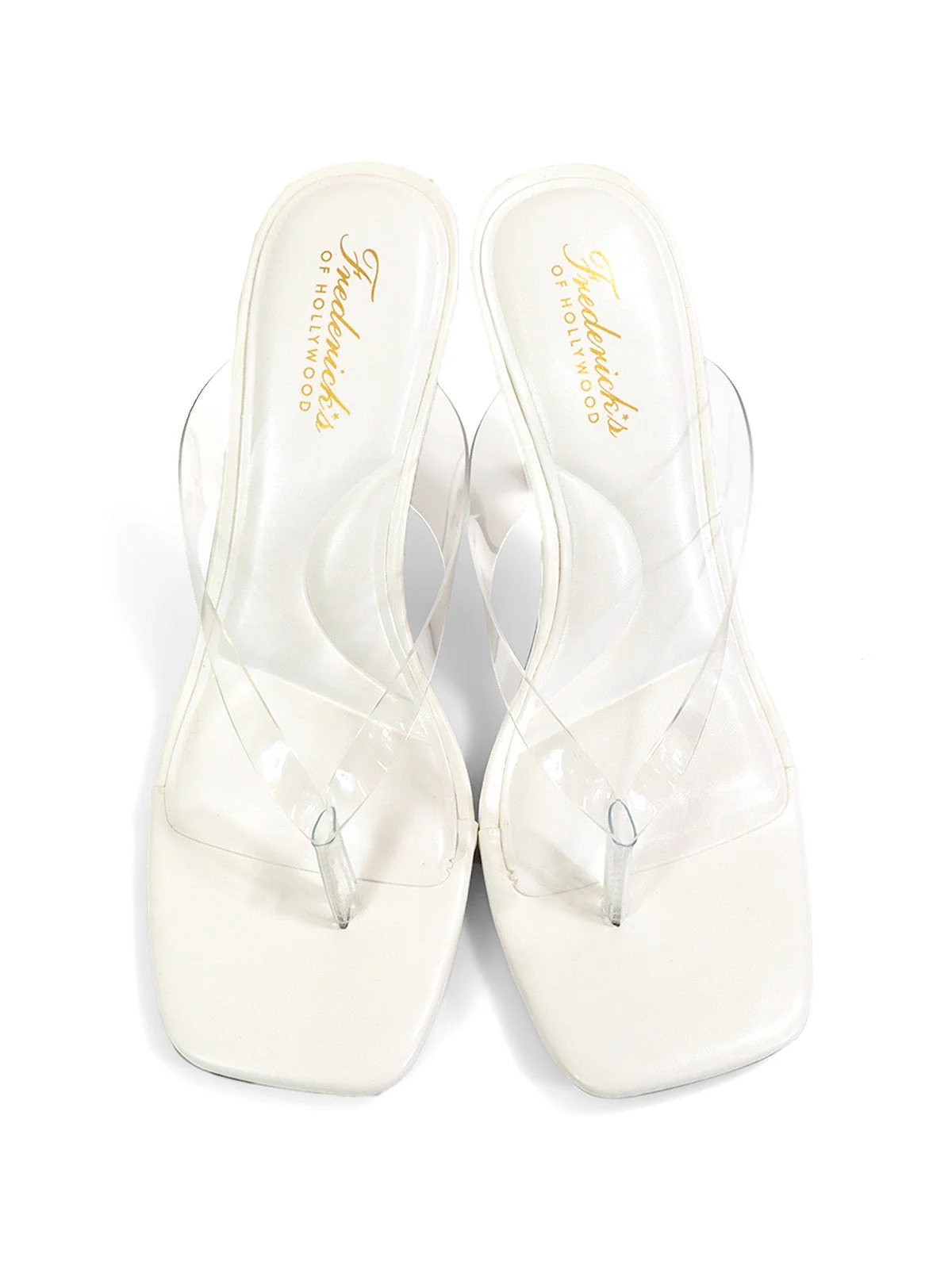 Annabelle Clear Strap Thong Sandal in White