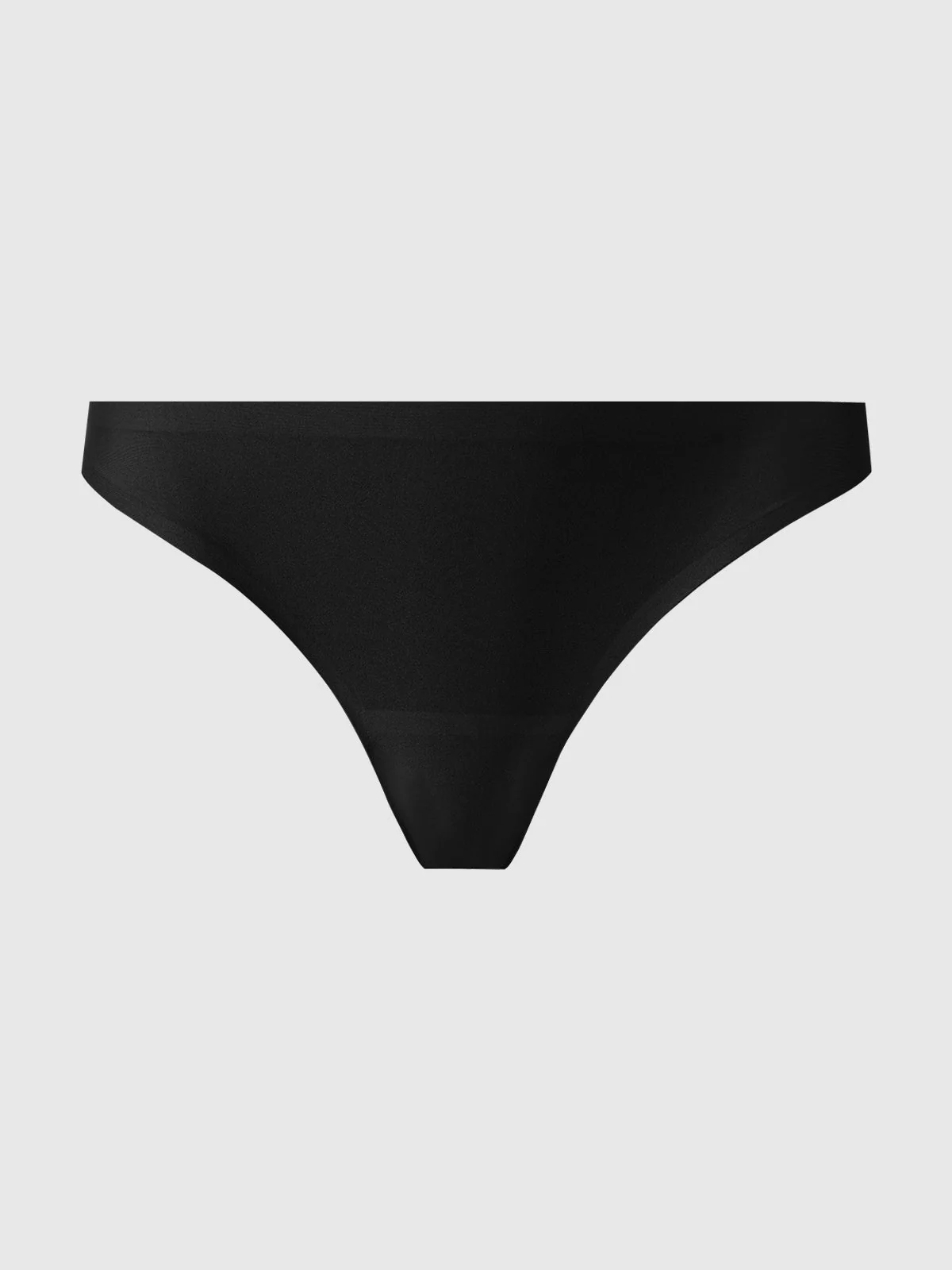 No Show Lasercut Micro Front & Mesh Back Tanga in Black