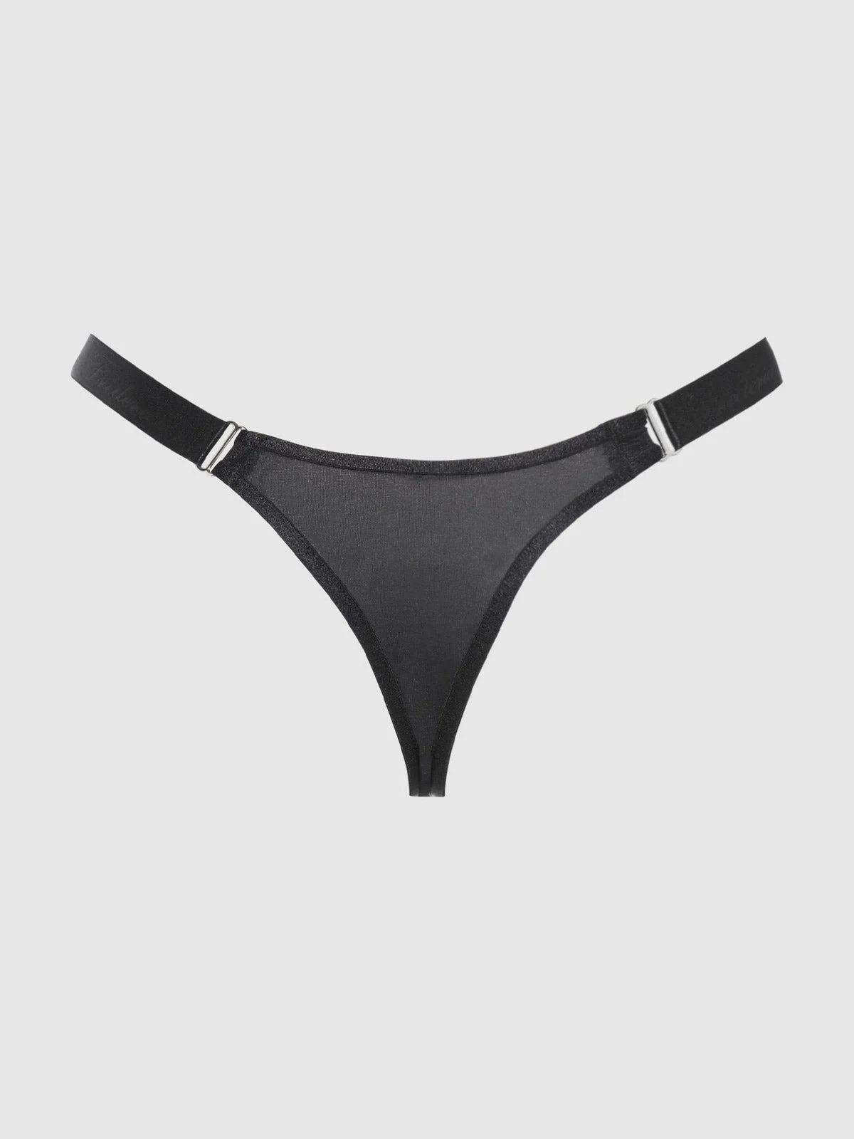 Pia Elastic Side Mesh Thong with Adjustable Sliders