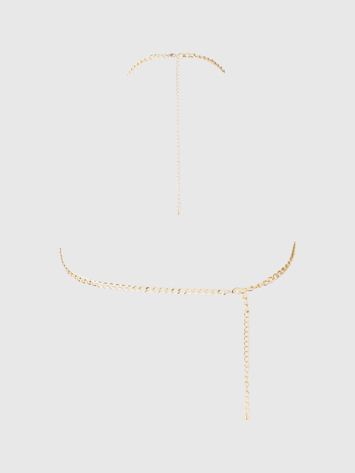 Gold Chain Drape Halter Bralette for Going-Out Looks