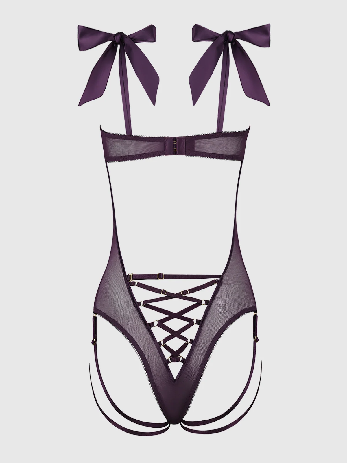 Melrose Embroidered Teddy with Streamlined Silhouette