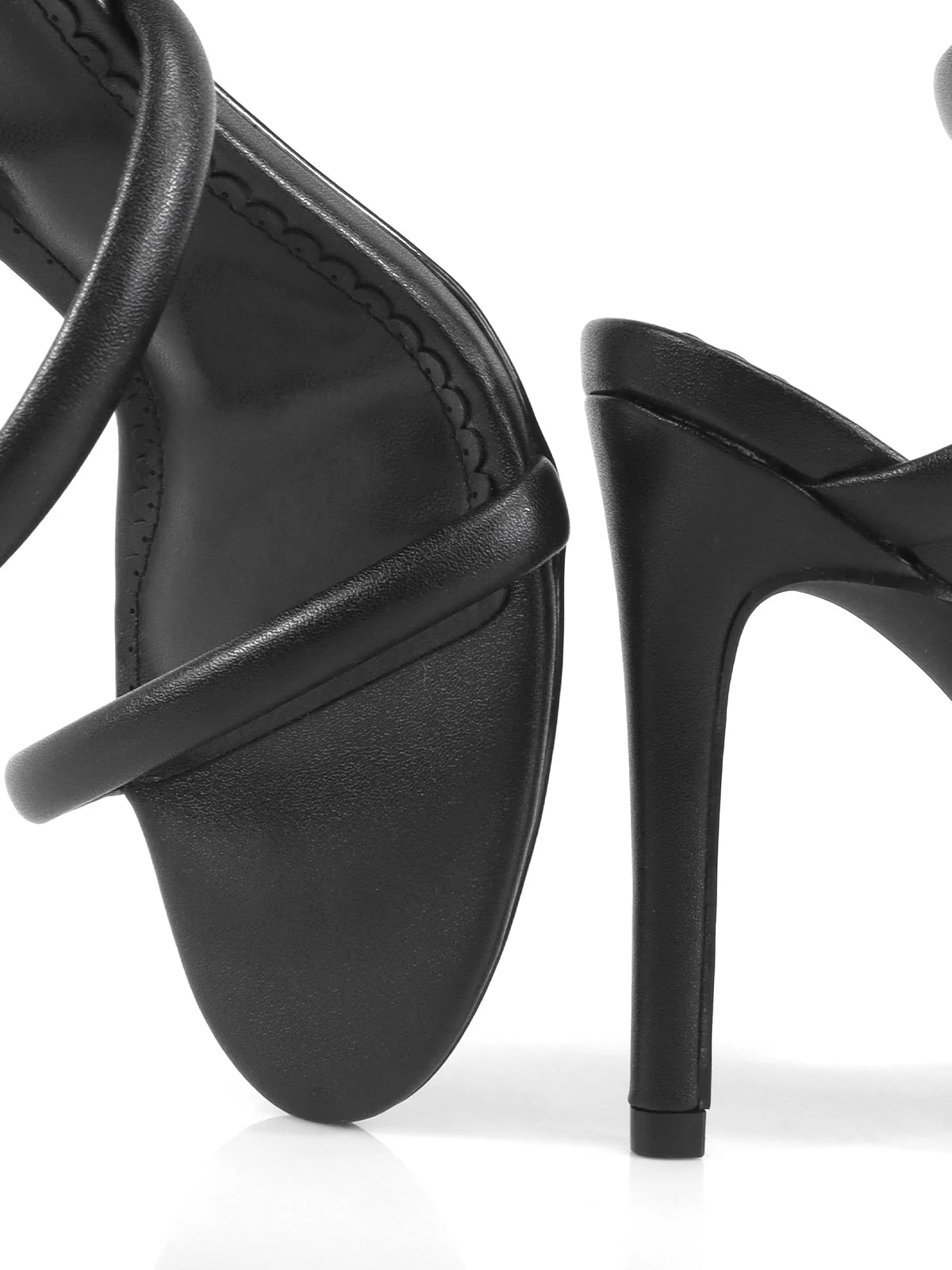 Kim Stiletto Heel in Black with Spiral Detail