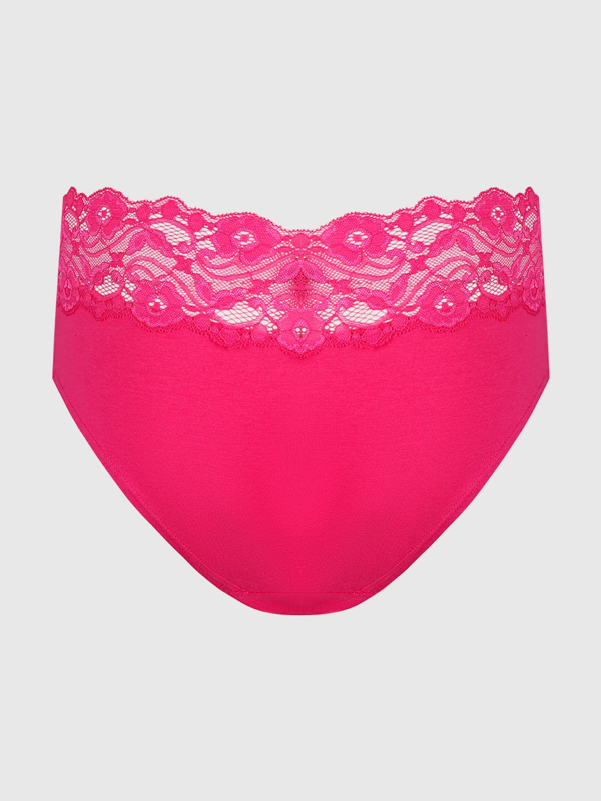 Bridget Cotton & Lace Hipster in Pink Dragon