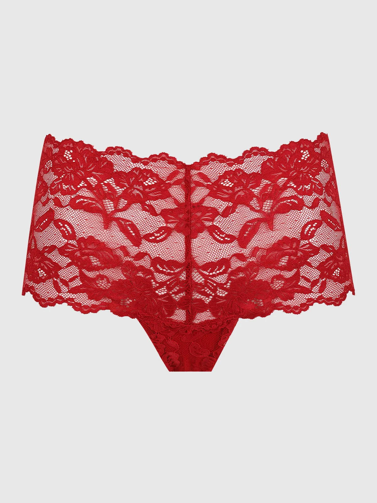 Mabel Lace Cheeky Panty in Crimson Red