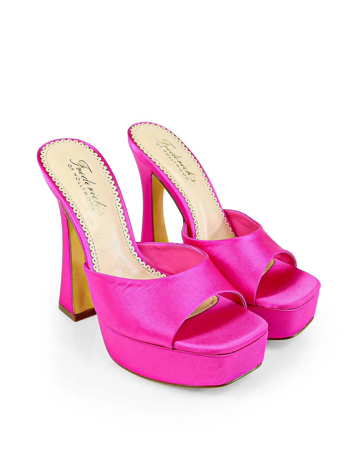 Elaina Platform Mule Heels in Hot Pink