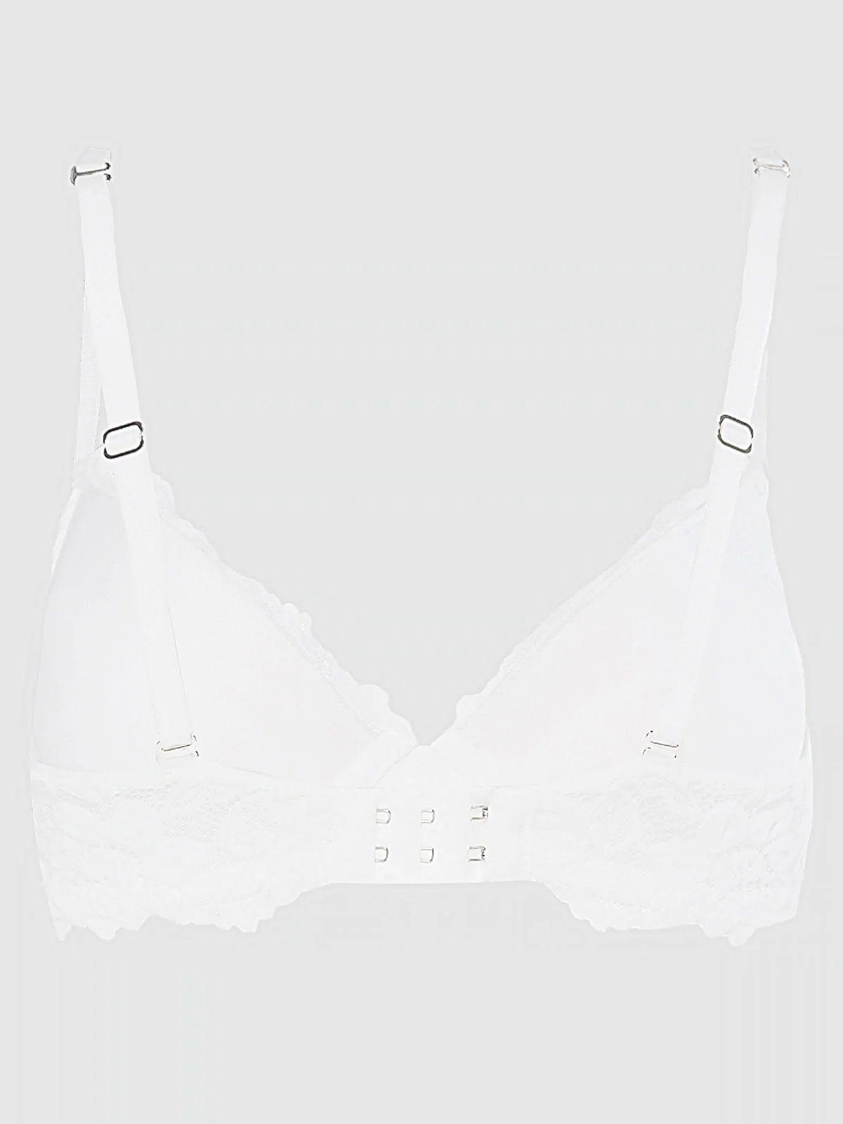 Jessica Lace Plunge Push Up Bra in White
