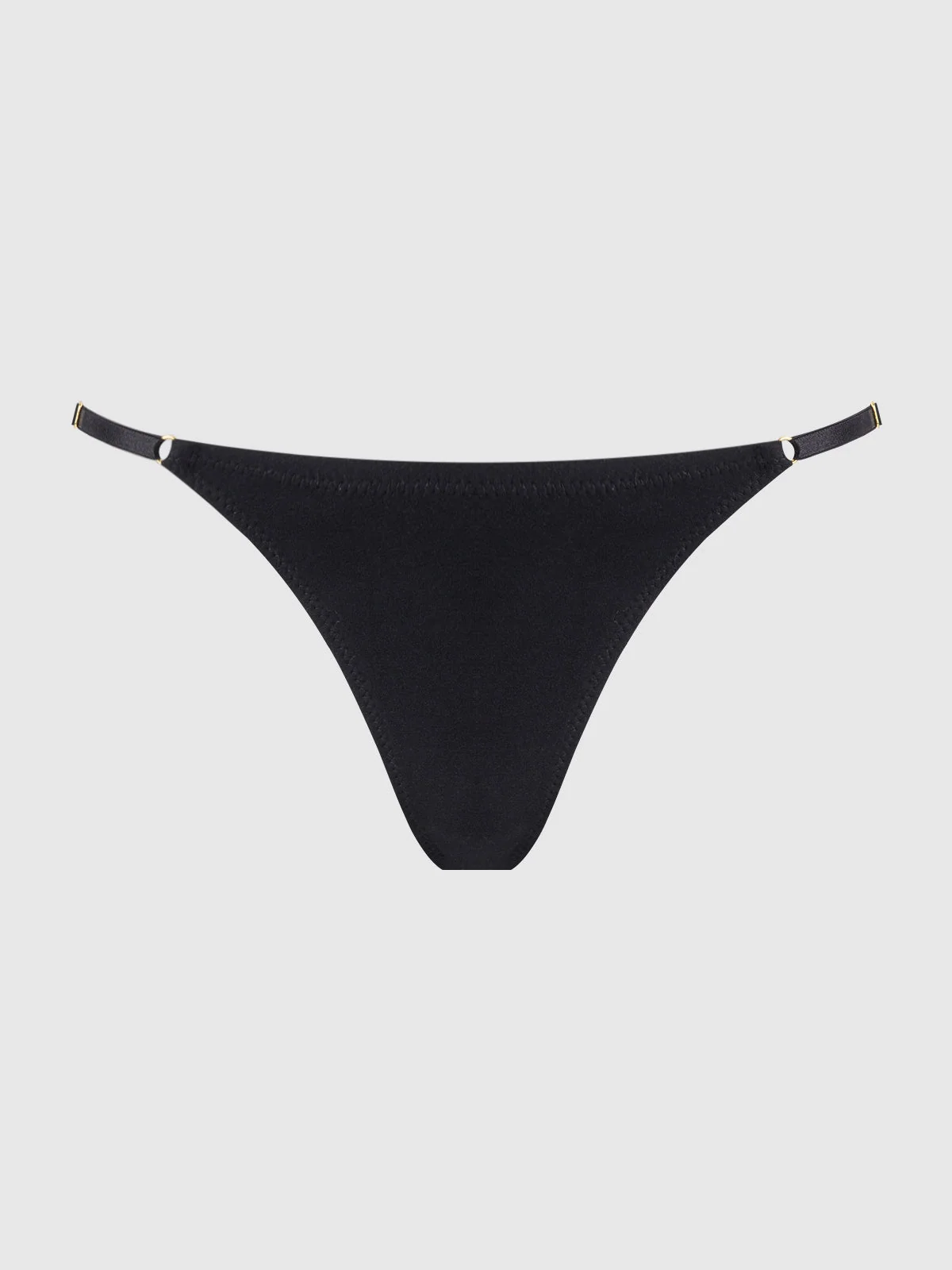 Bailey Stretch Cotton Thong in Black