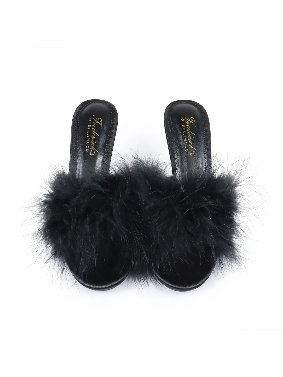 Luxor Feather Mule Kitten Heels for Lingerie and Outerwear Looks