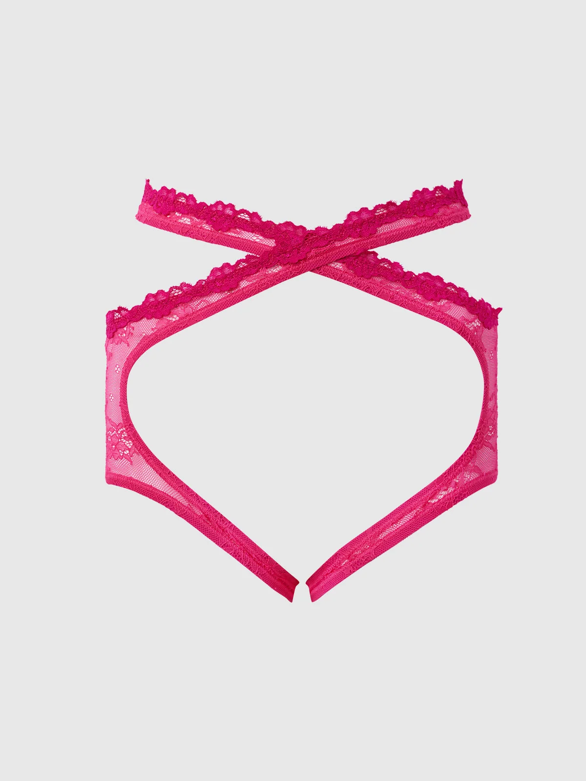 Pia Lace Wrap 吊袜带，Purple Fuchsia