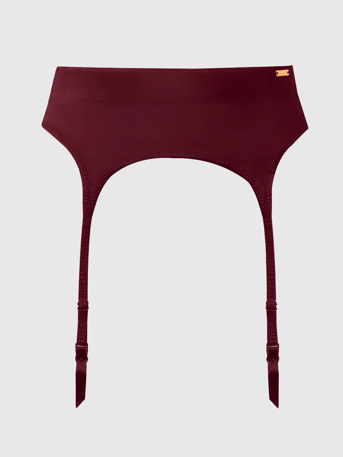 Petra Satin Garter in Burgundy