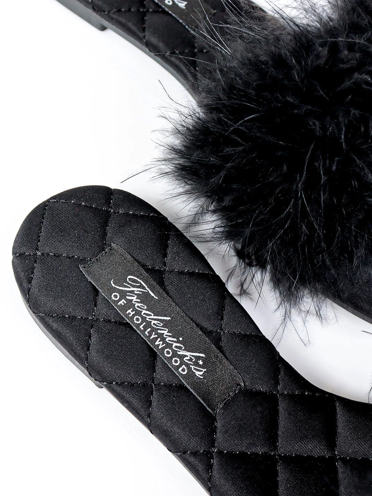 Maxim Feather Flat Sandal in Black