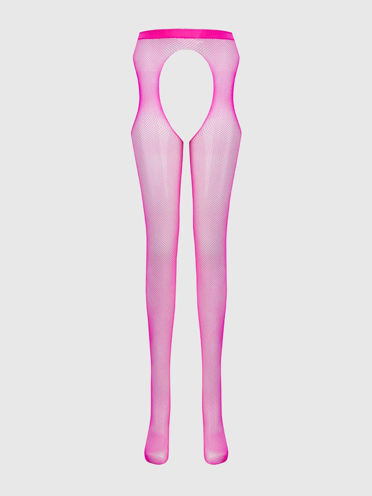 Fishnet Fundies吊带开裆网眼连裤袜（Neon Pink）