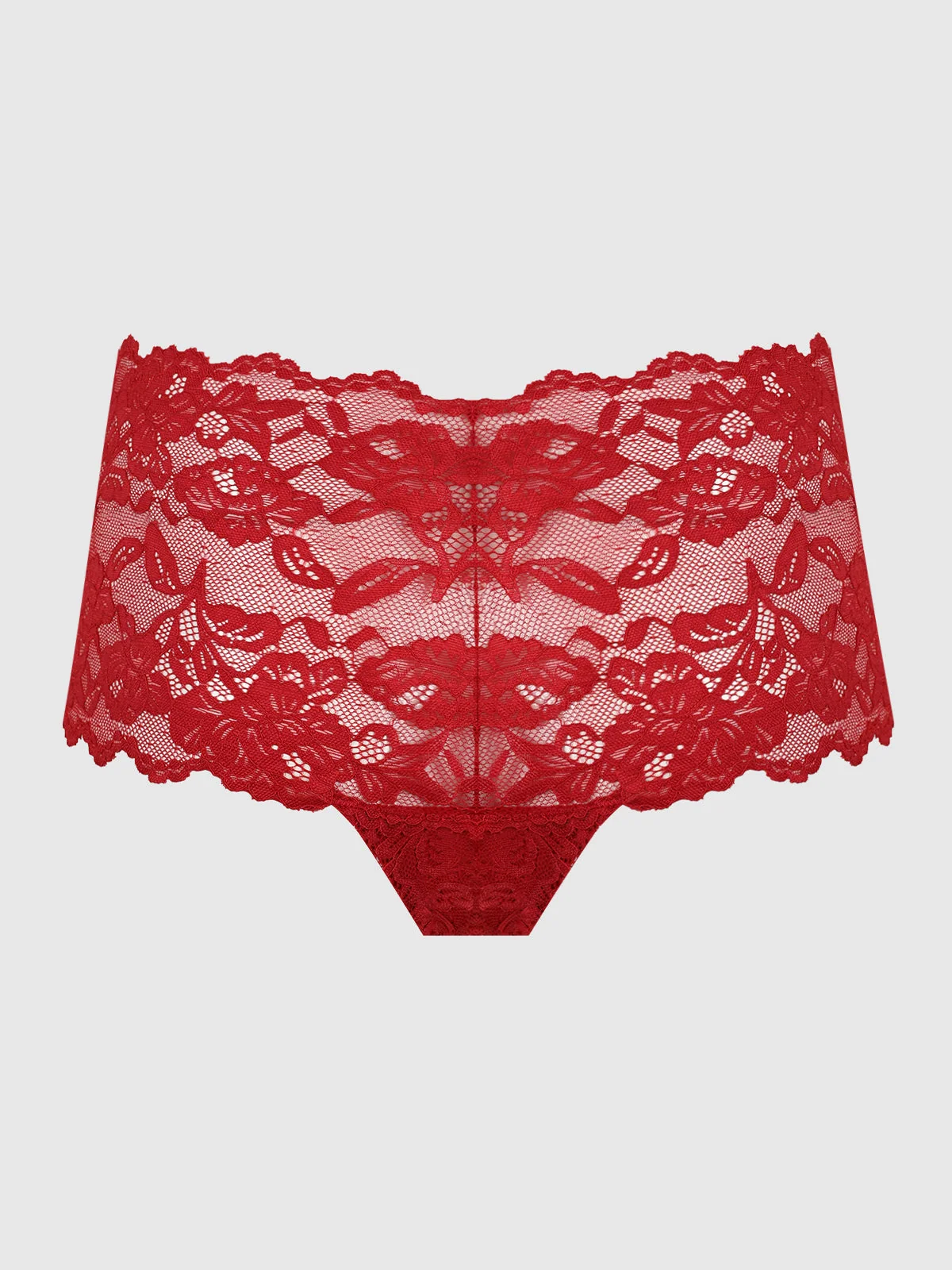 Mabel Lace Cheeky Panty in Crimson Red