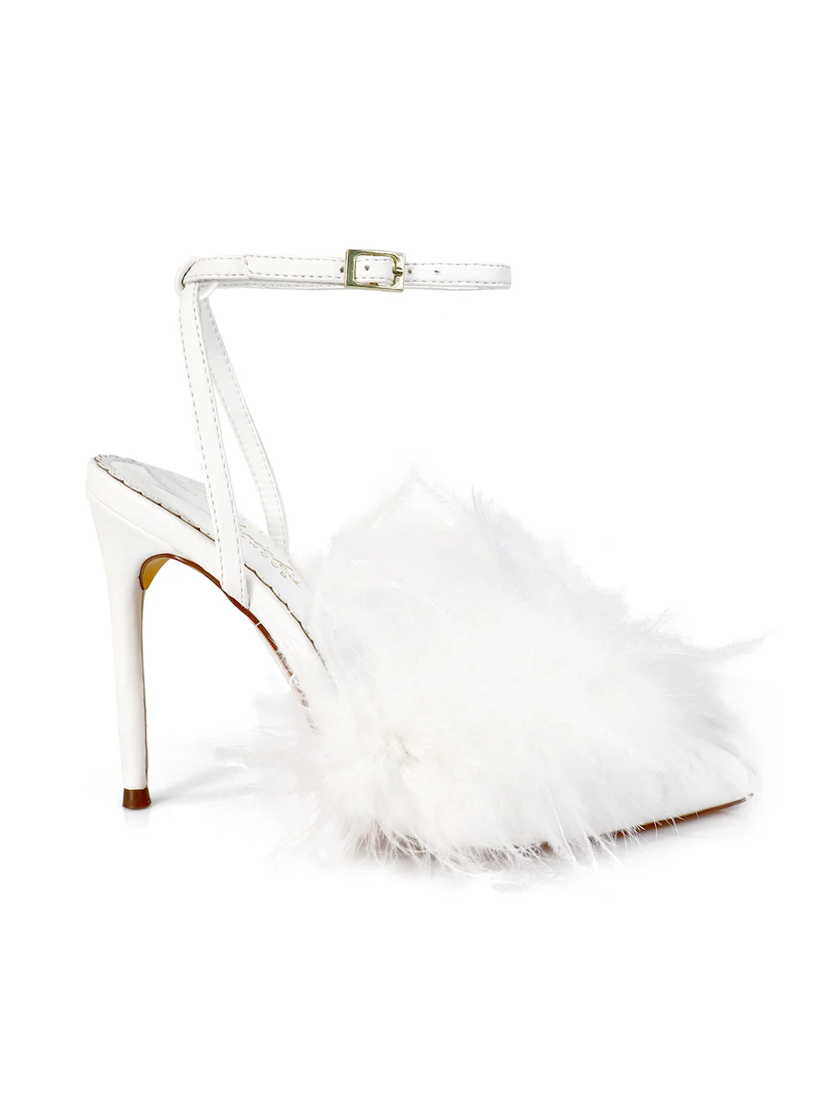Valerie Feather Pump with Ostrich Feathers and Rhinestones