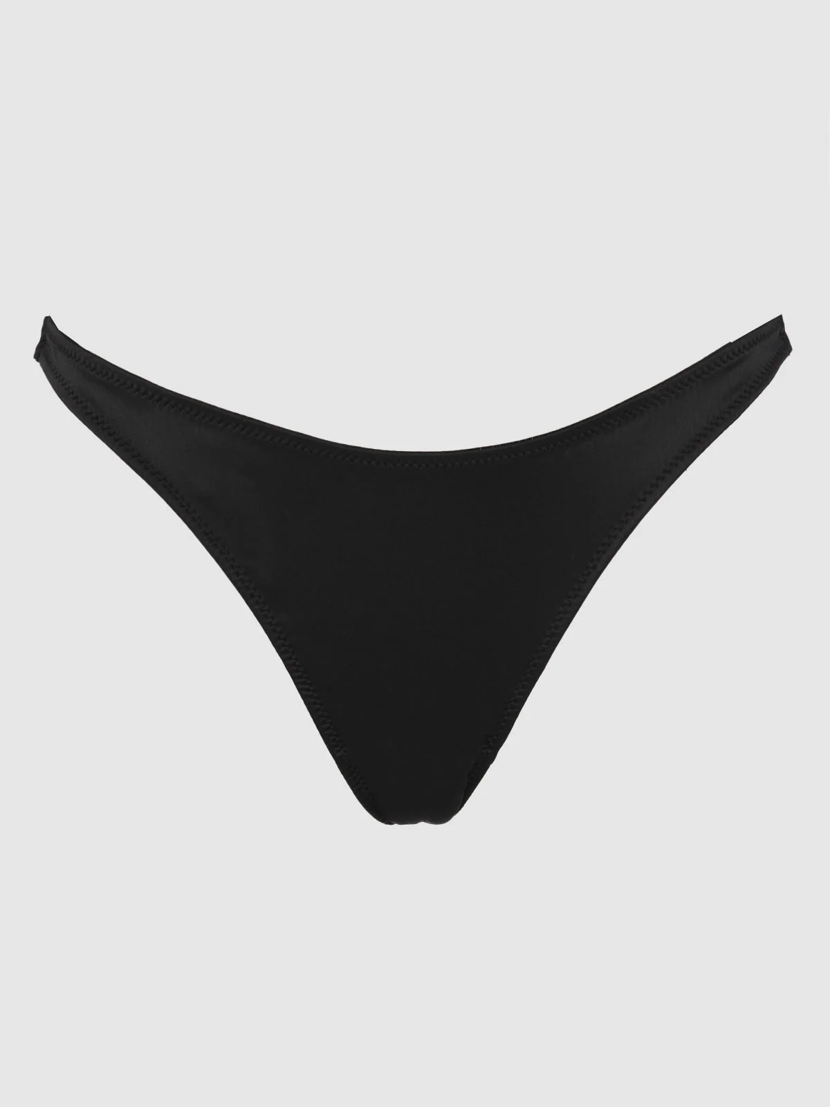Petra Crotchless Satin Tanga in Black