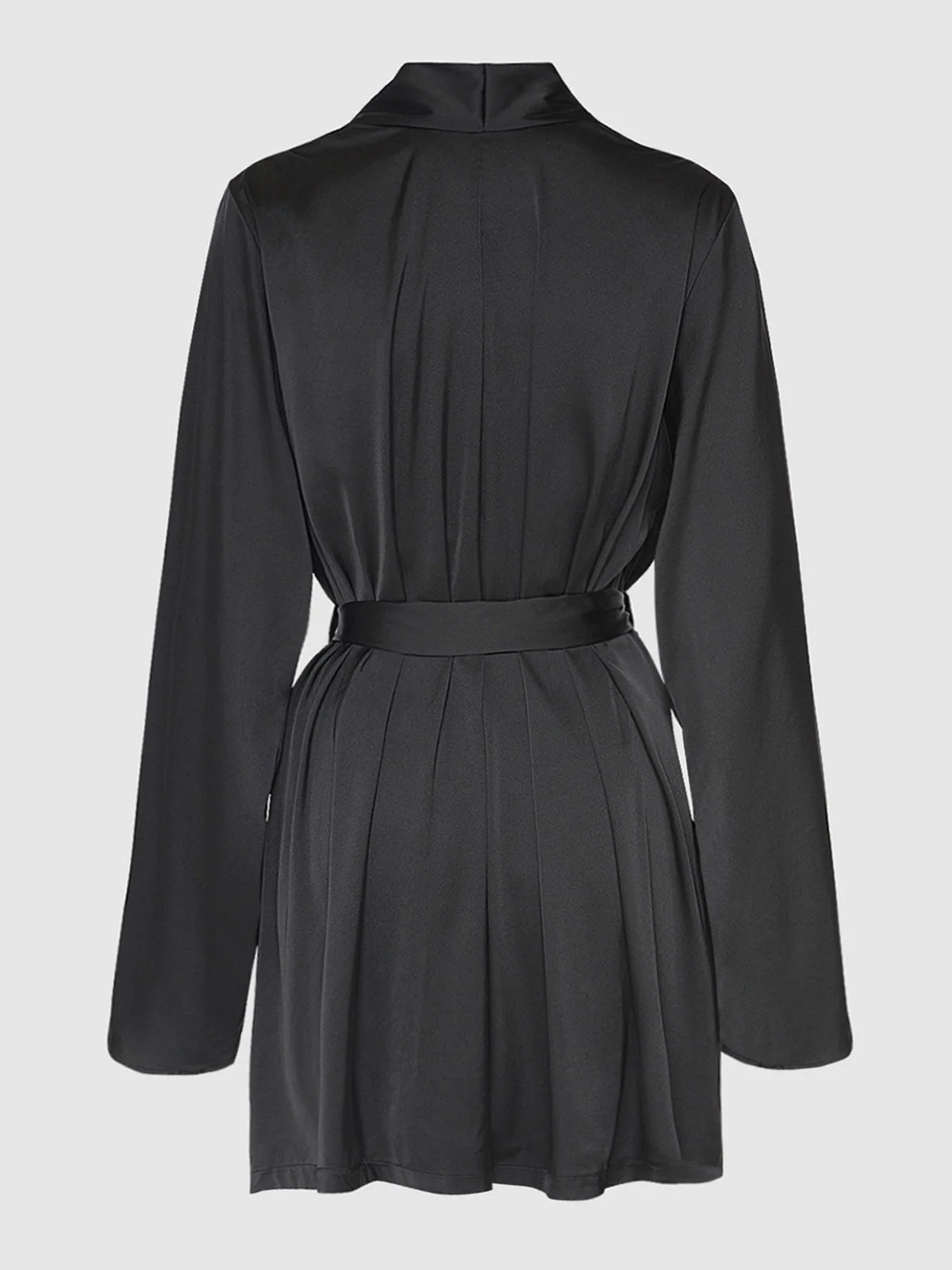 Petra Satin Short Robe with Full Sleeves