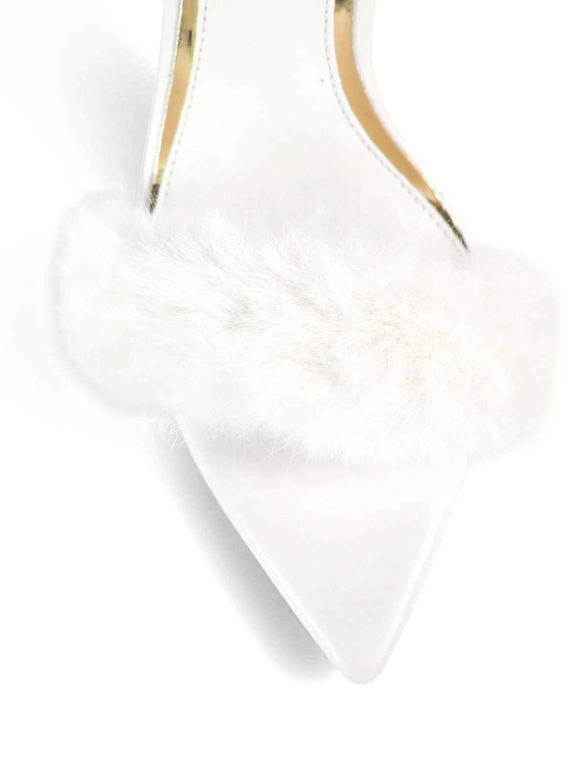 Aileen Pointed Toe Heel in White by Frederick's of Hollywood