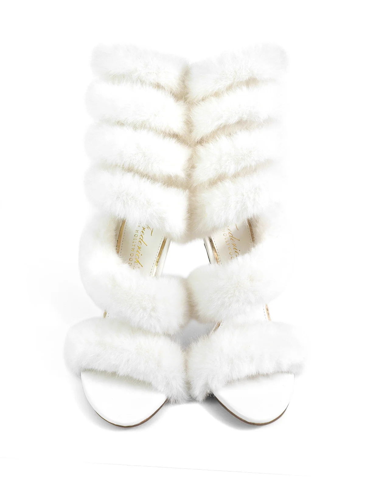 Allure Fluffy Stiletto Sandal in White