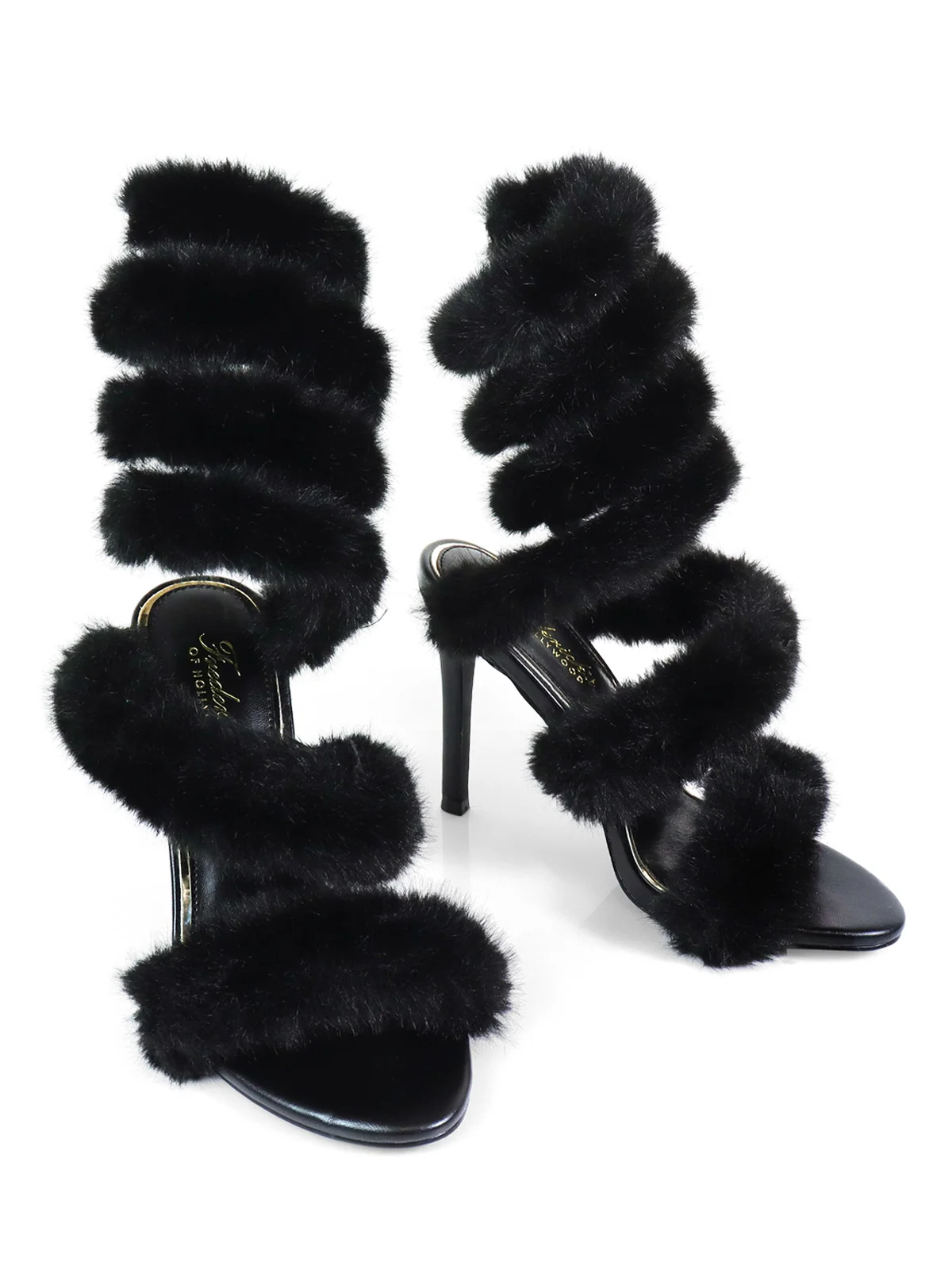 Allure Fluffy Stiletto Sandal 黑色