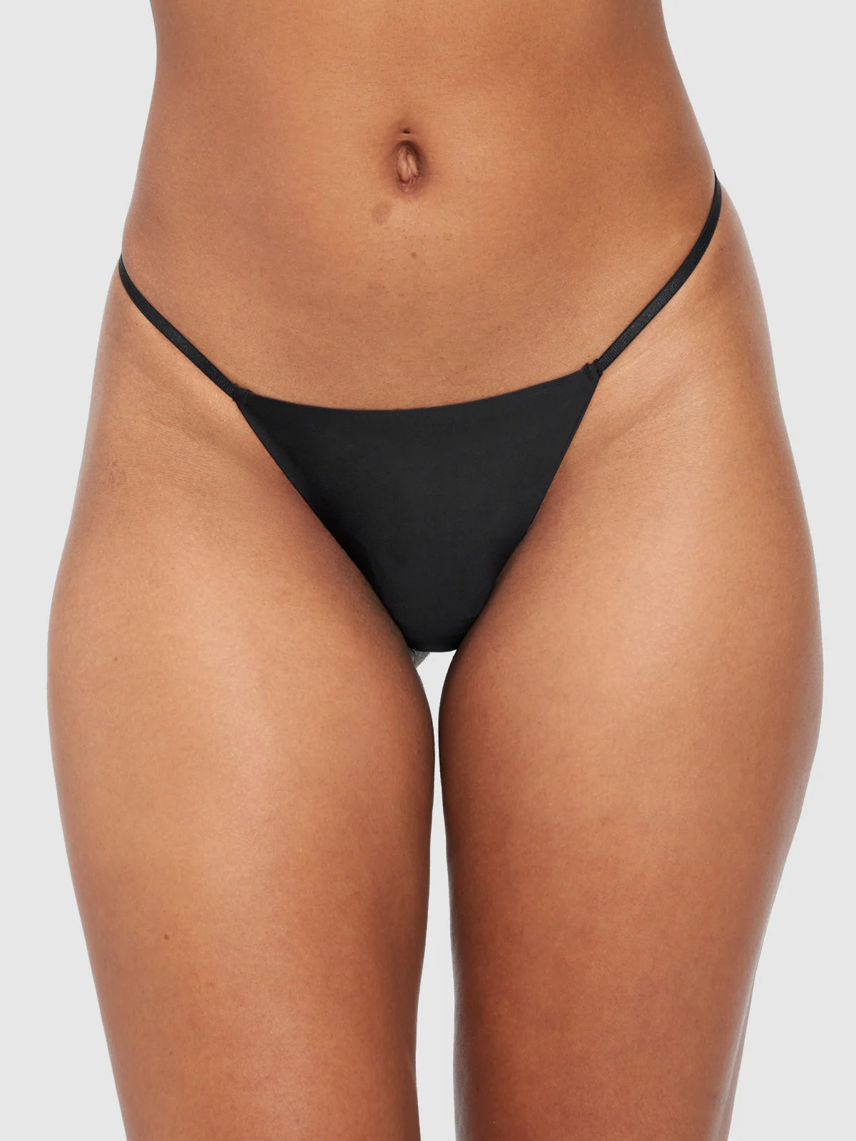 Lexi Liquid Satin G-String in Black