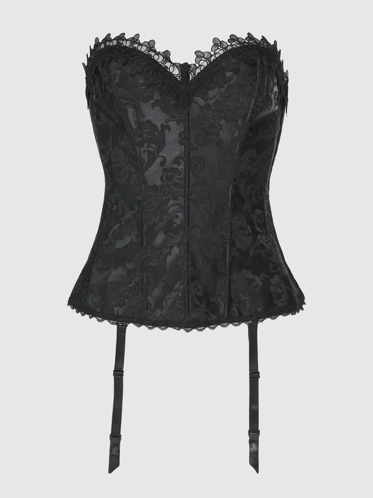 Hollywood Dream Sweetheart Lace-Up Corset in Black