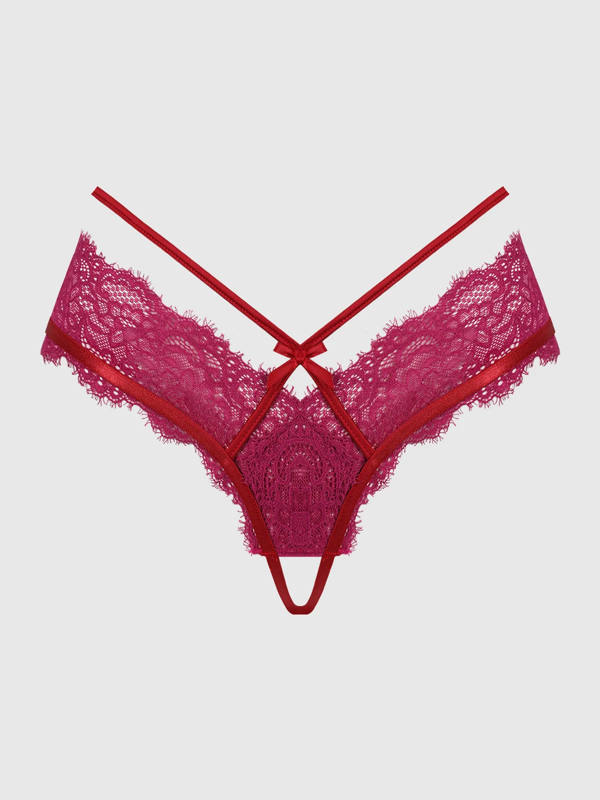 Rosalind Lace Crotchless G-String Panty