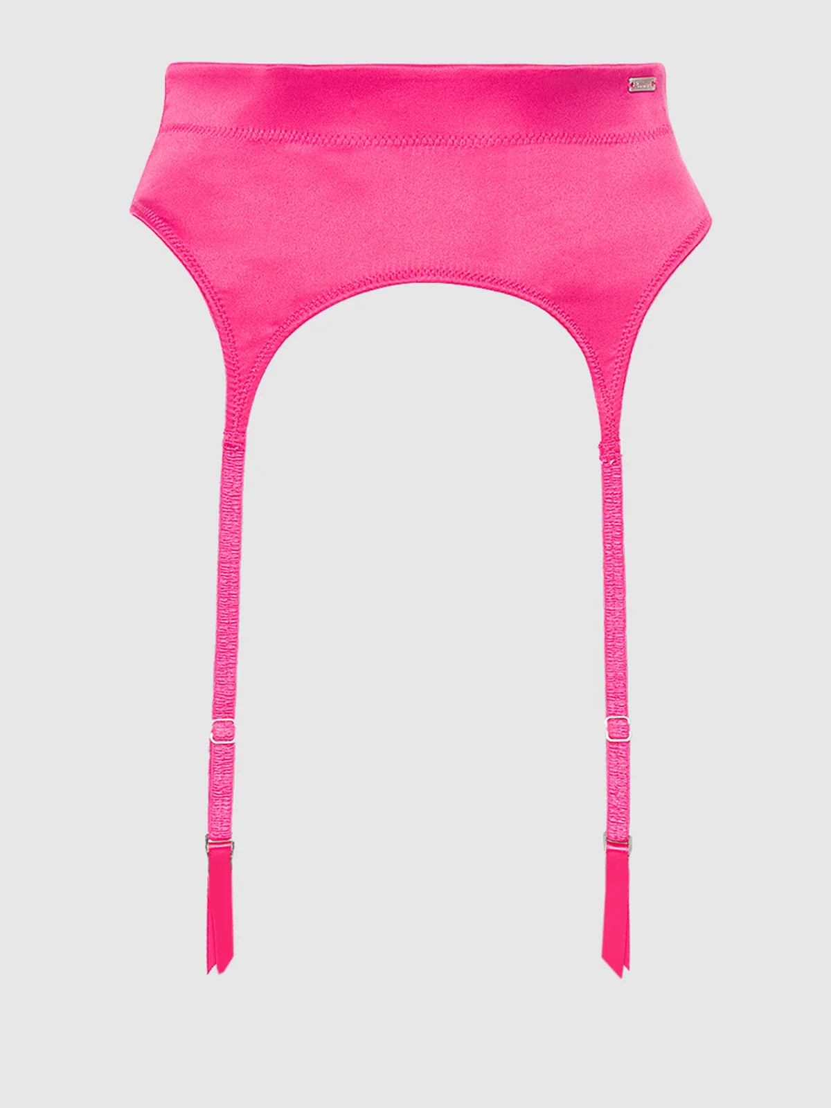 Petra Satin Garter in Pink Dragon for Adjustable Lingerie Styling