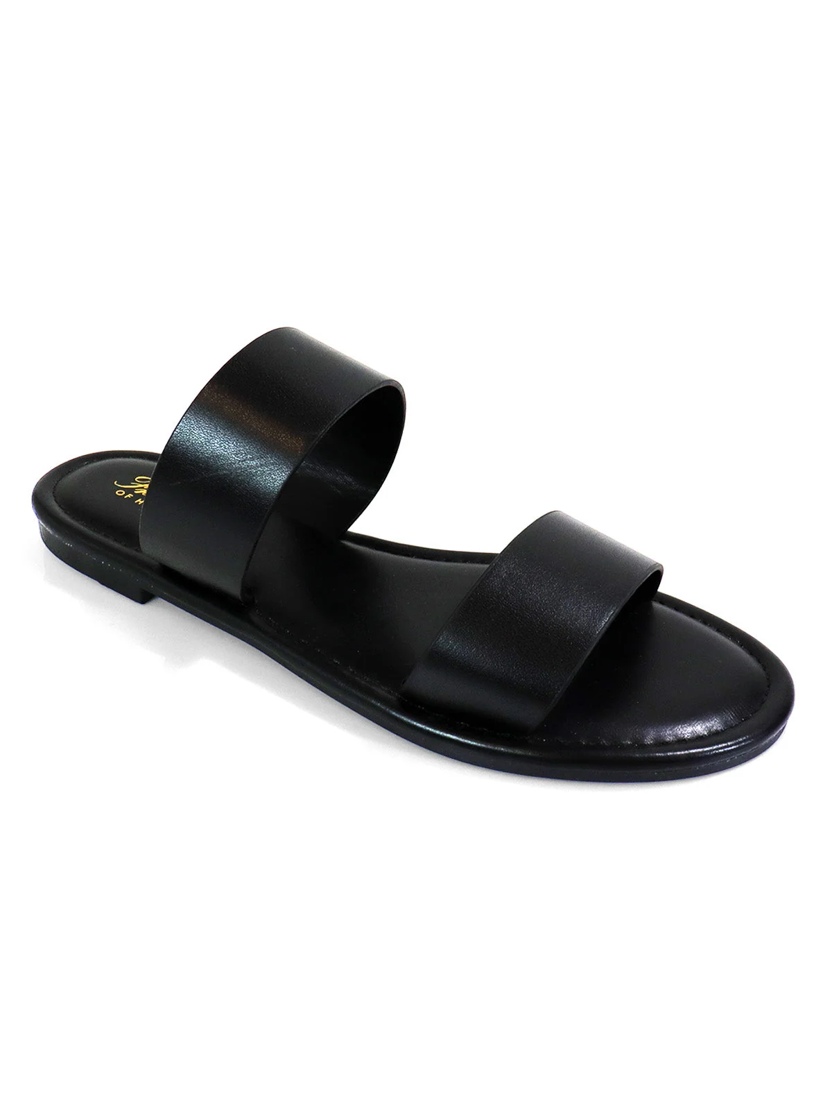 Janelle Double Band Flat Sandal by Frederick's of Hollywood