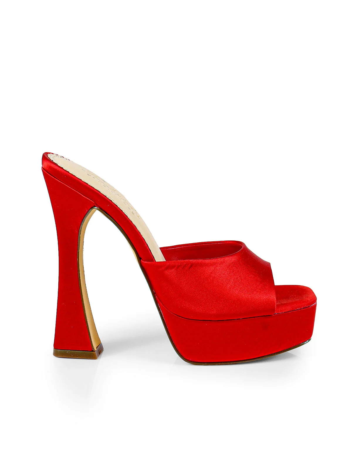 Elaina Platform Mule Heels in Red